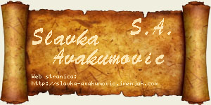 Slavka Avakumović vizit kartica